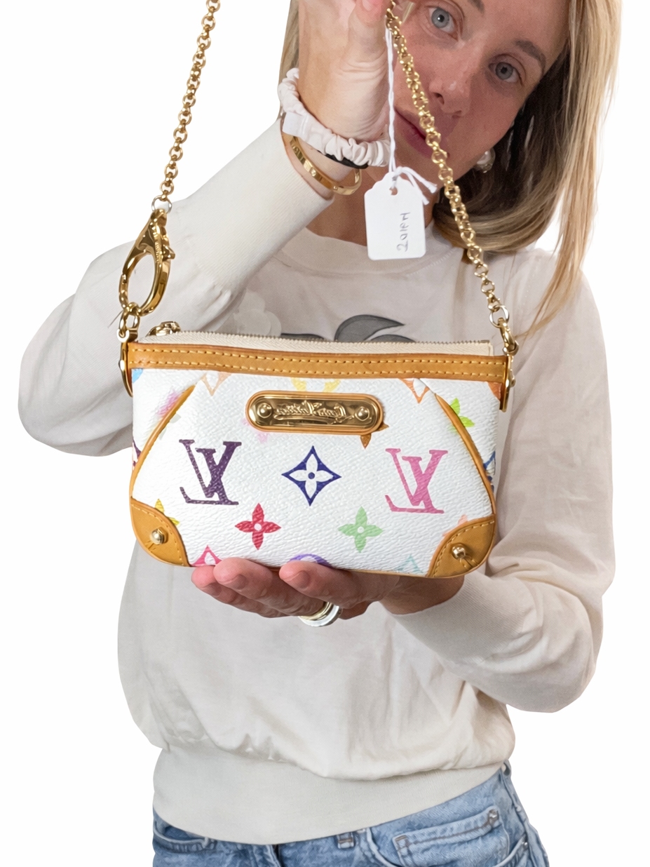 Louis Vuitton White Monogram Multicolore Pochette